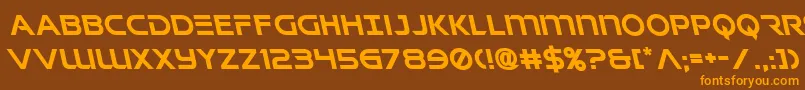 Singaporeslingleft Font – Orange Fonts on Brown Background