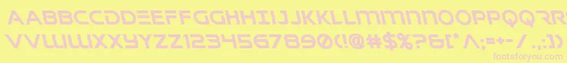 Singaporeslingleft Font – Pink Fonts on Yellow Background