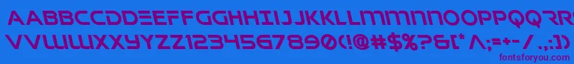 Singaporeslingleft Font – Purple Fonts on Blue Background