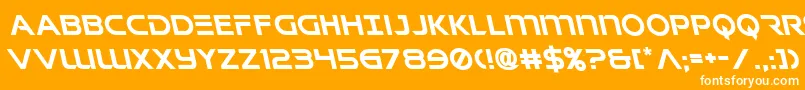 フォントSingaporeslingleft – オレンジの背景に白い文字