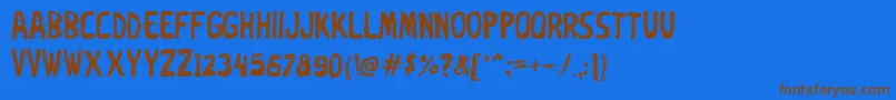 Oxe Font – Brown Fonts on Blue Background
