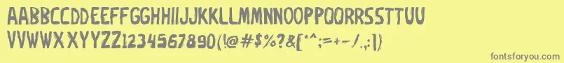 Oxe Font – Gray Fonts on Yellow Background