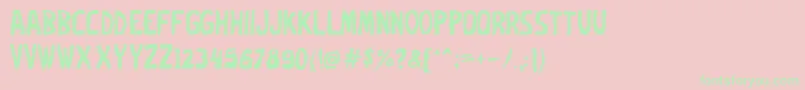 Oxe Font – Green Fonts on Pink Background