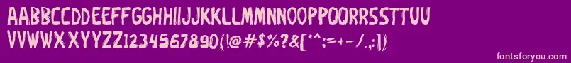 Oxe Font – Pink Fonts on Purple Background