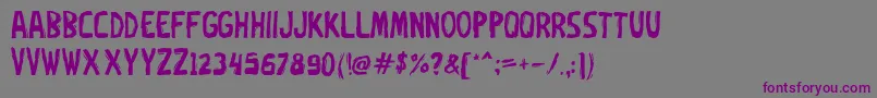 Шрифт Oxe – фиолетовые шрифты на сером фоне