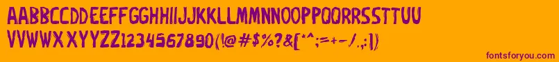 Шрифт Oxe – фиолетовые шрифты на оранжевом фоне