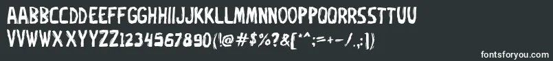 Oxe Font – White Fonts on Black Background