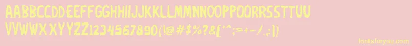 Oxe Font – Yellow Fonts on Pink Background