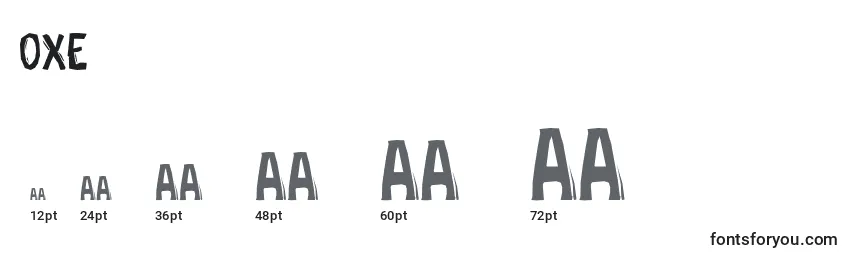 Oxe Font Sizes