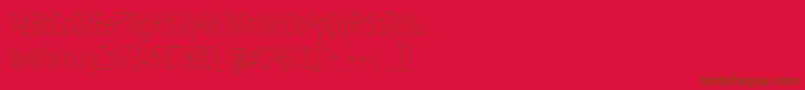 Шрифт MarianinaCnFyThin – коричневые шрифты на красном фоне