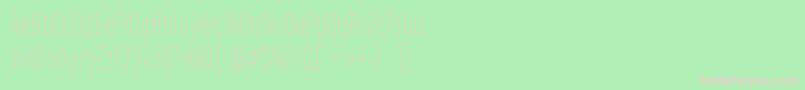 MarianinaCnFyThin Font – Pink Fonts on Green Background
