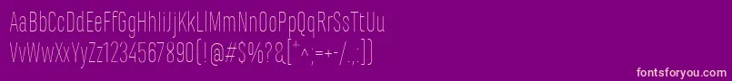 MarianinaCnFyThin Font – Pink Fonts on Purple Background