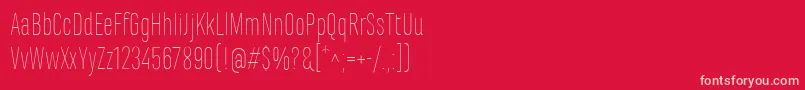 MarianinaCnFyThin Font – Pink Fonts on Red Background