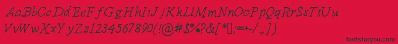 Delicieux Font – Black Fonts on Red Background