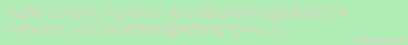 Delicieux Font – Pink Fonts on Green Background