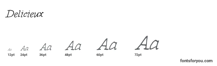 Delicieux Font Sizes