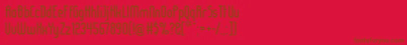 Więcej informacji o czcionce Ladyir ffy Czcionka Ladyir ffy – brązowe czcionki na czerwonym tle