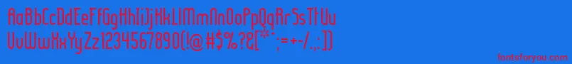 Ladyir ffy Font – Red Fonts on Blue Background