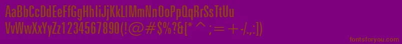 Шрифт ZurichExtraCondensedBt – коричневые шрифты на фиолетовом фоне
