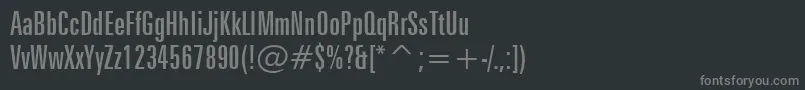 Saiba mais sobre a fonte ZurichExtraCondensedBt Fonte ZurichExtraCondensedBt – fontes cinzas em um fundo preto