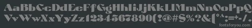 フォントAtuyasdodi – 黒い背景に灰色の文字