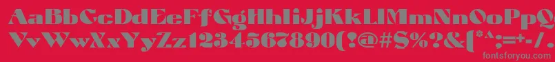 Atuyasdodi Font – Gray Fonts on Red Background