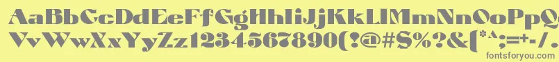 Atuyasdodi Font – Gray Fonts on Yellow Background