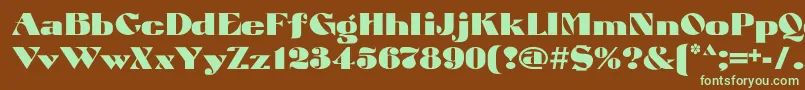 Atuyasdodi Font – Green Fonts on Brown Background