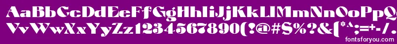 フォントAtuyasdodi – 紫の背景に白い文字