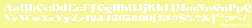 Atuyasdodi Font – White Fonts on Yellow Background