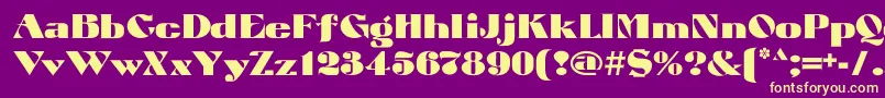 Atuyasdodi Font – Yellow Fonts on Purple Background