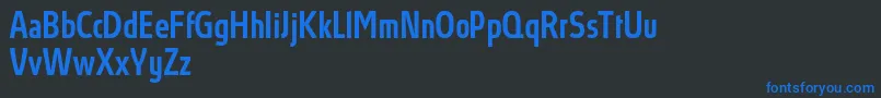 AbsolutProMediumcondensed Font – Blue Fonts on Black Background