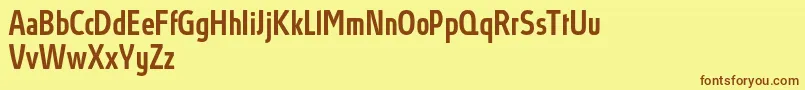 Weitere Informationen zur AbsolutProMediumcondensed-Schriftart AbsolutProMediumcondensed-Schriftart – Braune Schriften auf gelbem Hintergrund