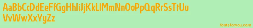 AbsolutProMediumcondensed Font – Orange Fonts on Green Background