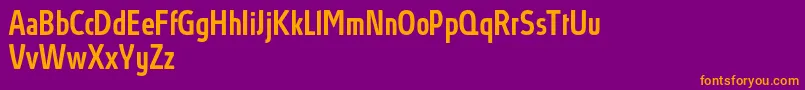 AbsolutProMediumcondensed Font – Orange Fonts on Purple Background