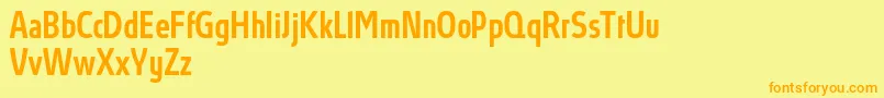 fuente AbsolutProMediumcondensed – Fuentes Naranjas Sobre Fondo Amarillo