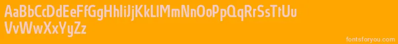 AbsolutProMediumcondensed Font – Pink Fonts on Orange Background