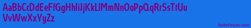 AbsolutProMediumcondensed Font – Purple Fonts on Blue Background