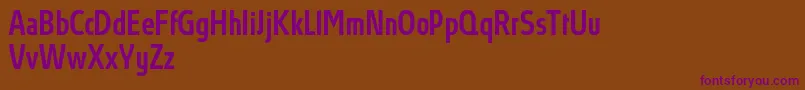 AbsolutProMediumcondensed Font – Purple Fonts on Brown Background