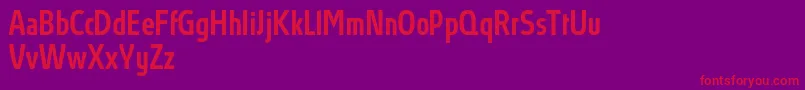 AbsolutProMediumcondensed Font – Red Fonts on Purple Background