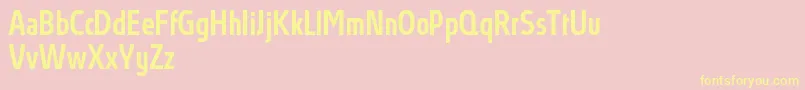 Fonte AbsolutProMediumcondensed – fontes amarelas em um fundo rosa