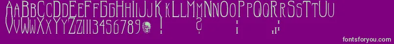 Hellraisersc Font – Green Fonts on Purple Background