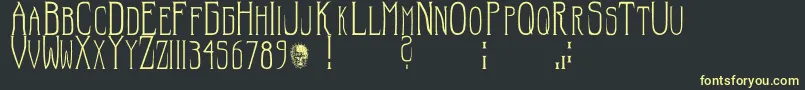 Hellraisersc Font – Yellow Fonts on Black Background