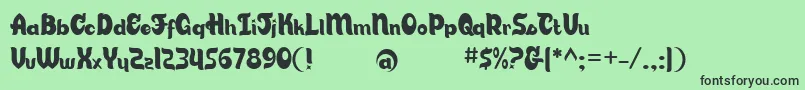 CandyStoreBv Font – Black Fonts on Green Background