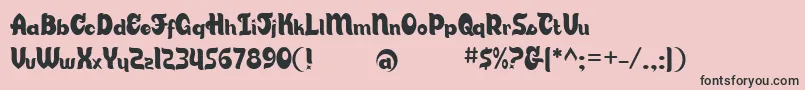 CandyStoreBv Font – Black Fonts on Pink Background