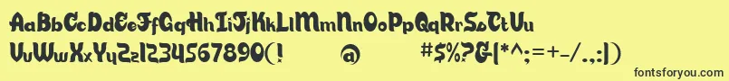 CandyStoreBv Font – Black Fonts on Yellow Background