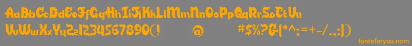 CandyStoreBv Font – Orange Fonts on Gray Background