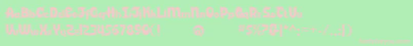 CandyStoreBv Font – Pink Fonts on Green Background