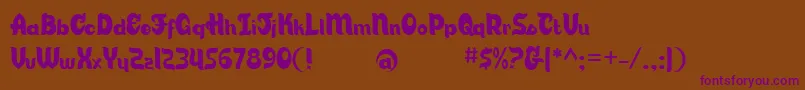 CandyStoreBv Font – Purple Fonts on Brown Background