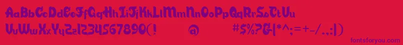 CandyStoreBv Font – Purple Fonts on Red Background
